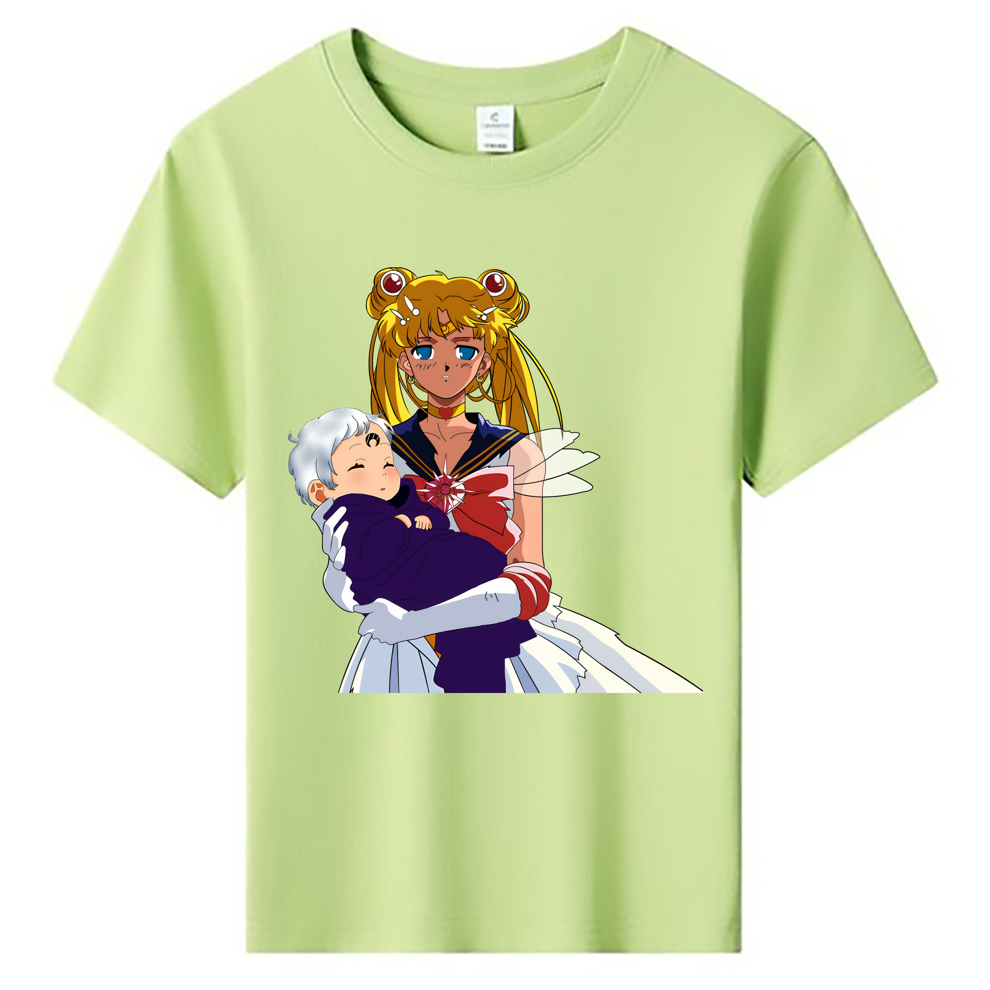 （画像用） 美少女戦士セーラームーン 月野 うさぎ つきの うさぎ Sailor Moon Tsukino Usagi 綿100％キッズTシャツ（フロントプリント）